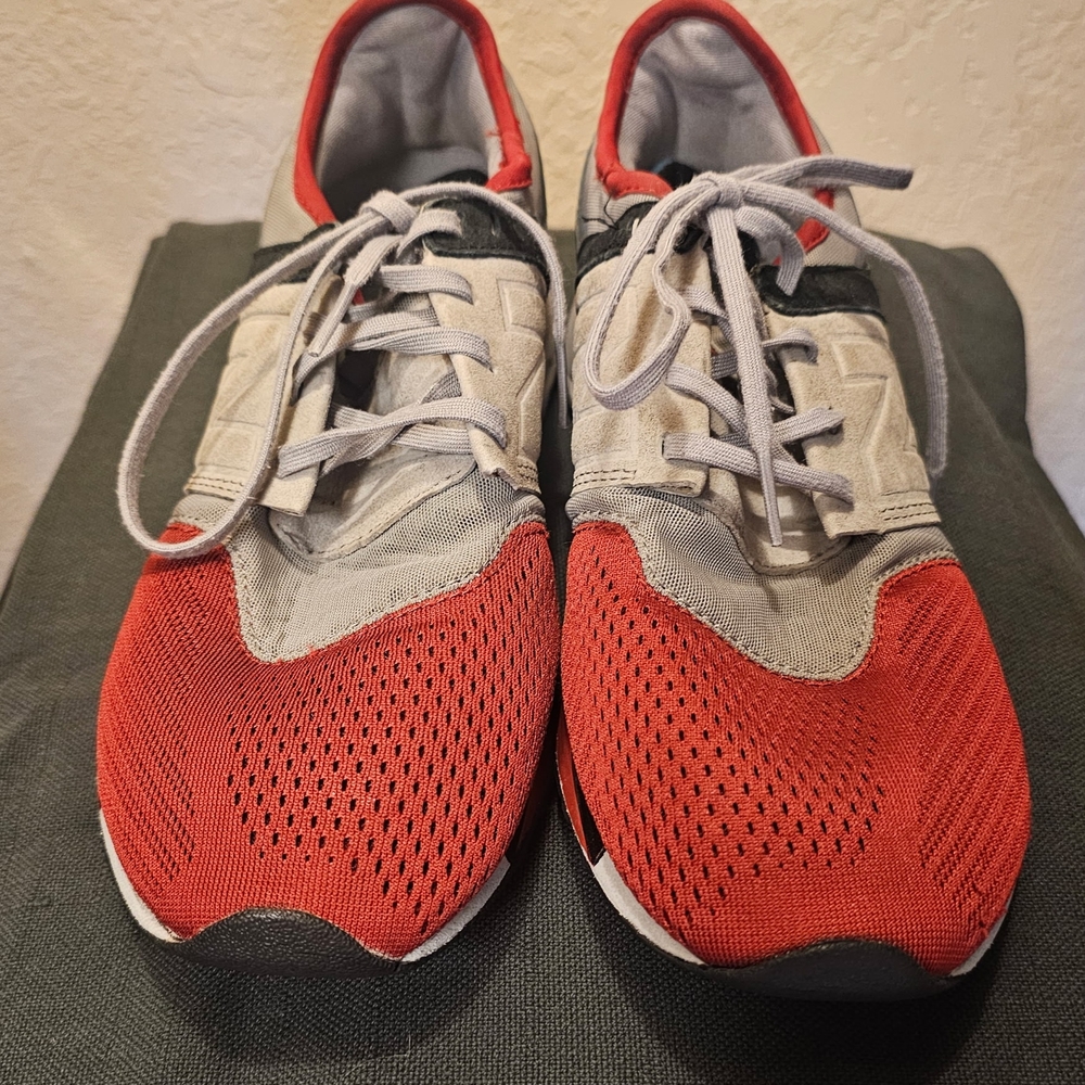 Men's Red and Gray Athletic Shoes